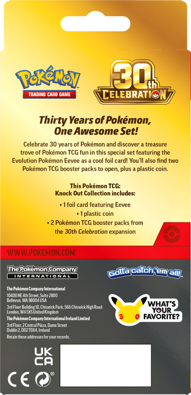 Pokemon 30th Celebration Knock Out Collection (EN) (PRE ORDER)