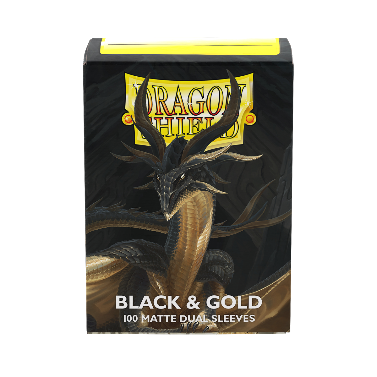 Dragon Shield Sleeves Dual Matte Black And Gold 100ct