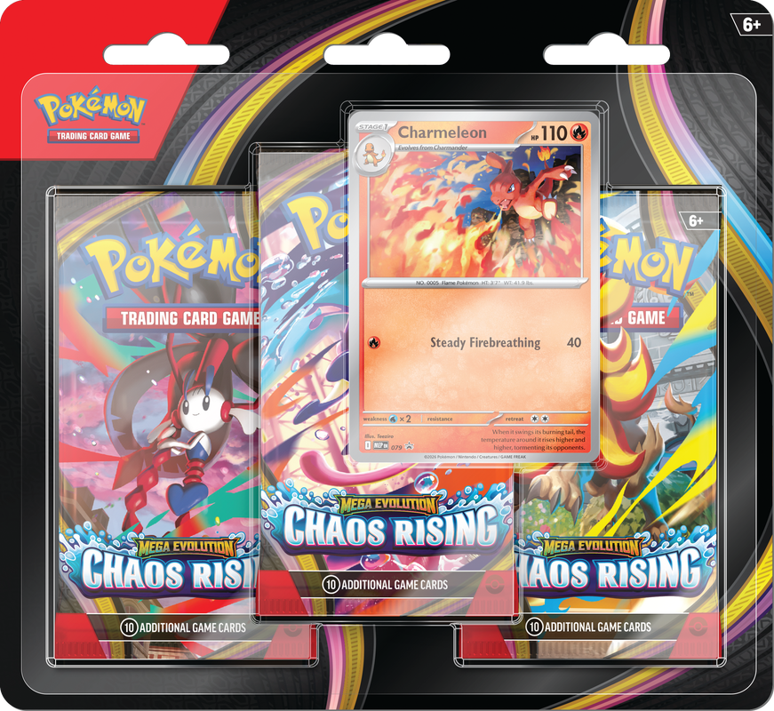 Pokemon TCG ME04 Chaos Rising 3 Pack Blister (EN)
