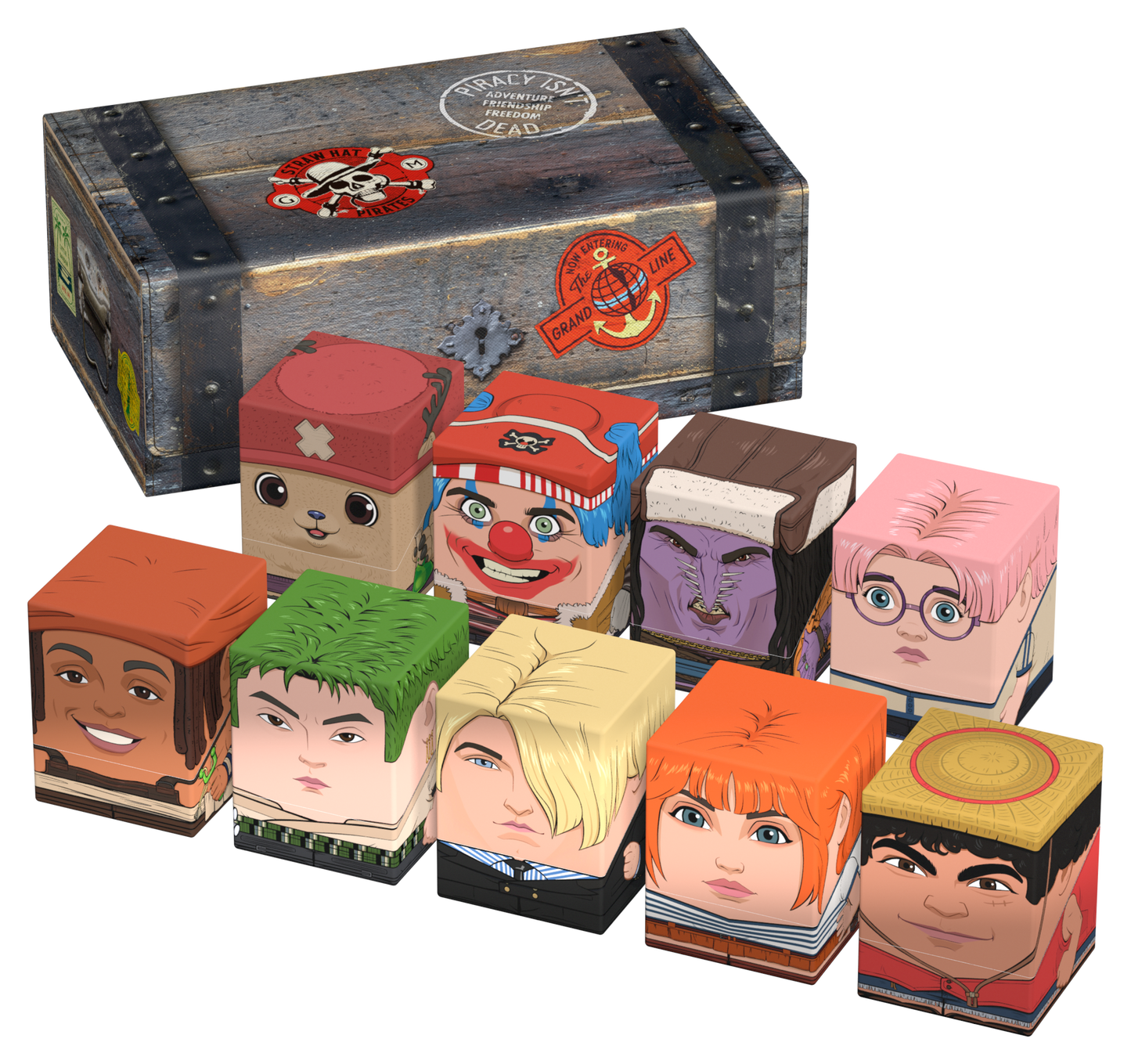 Squaroes Netflix One Piece Wv1 Collector's Case Wooden Chest