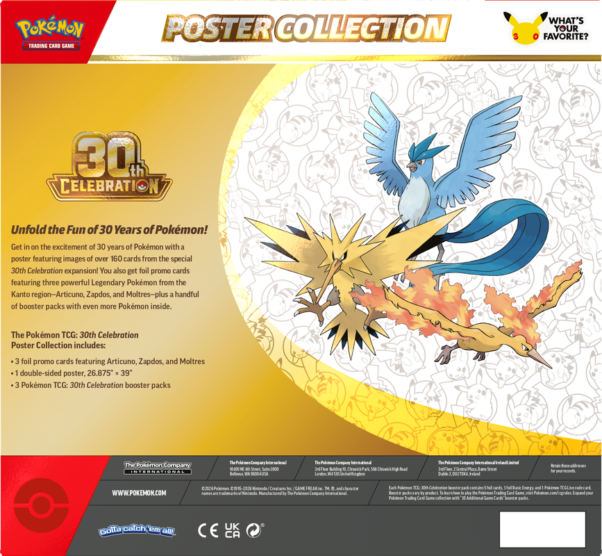 Pokemon 30th Celebration Poster Collection (EN)