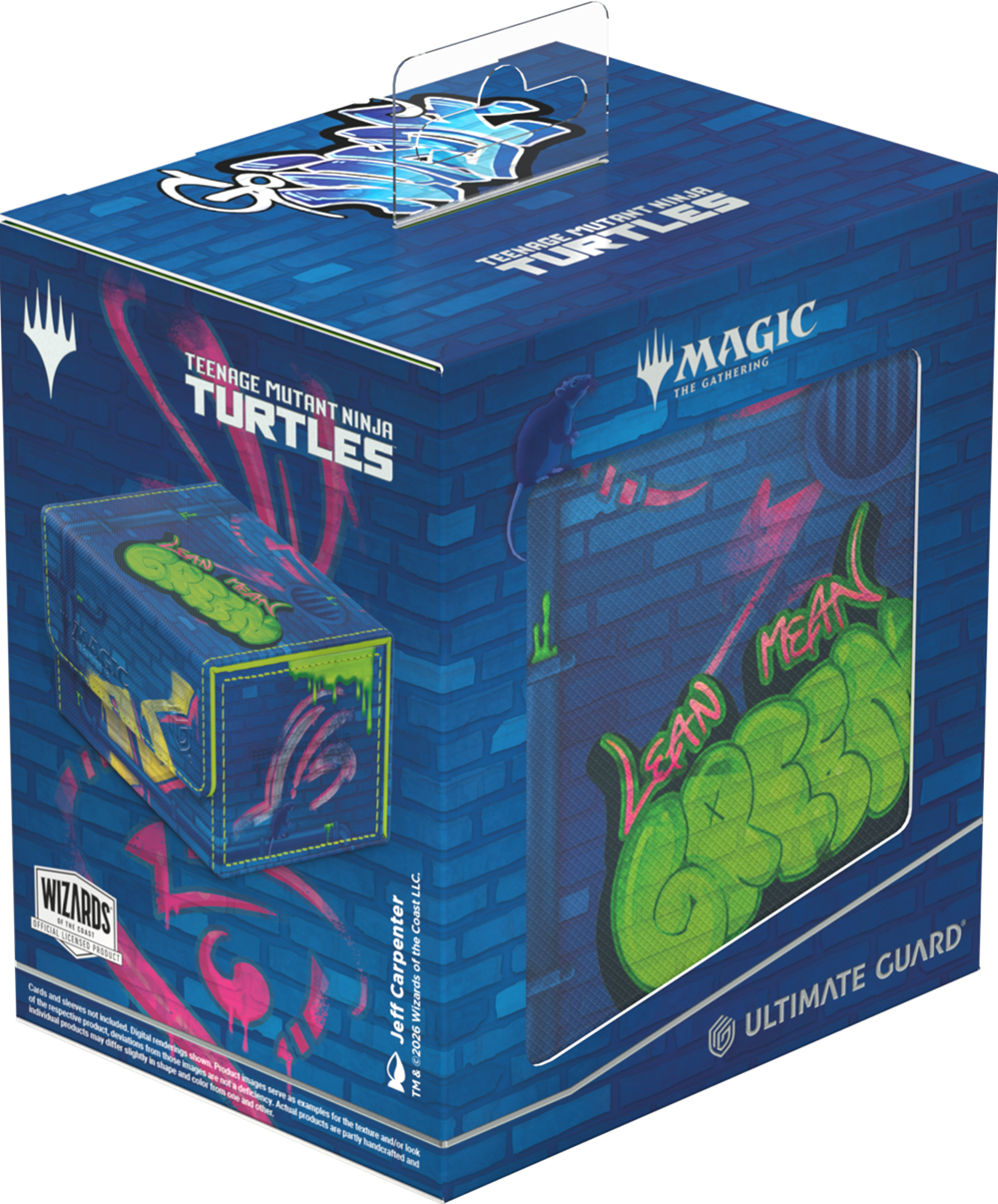 UG Deck Case Sidewinder 133+ Xenoskin MTG TMNT - Sewer Walls
