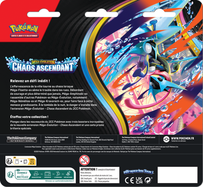 Pokemon TCG ME04 Chaos Rising 3 Pack Blister (FR)