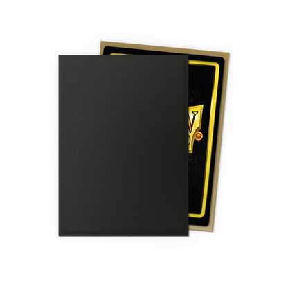 Dragon Shield Sleeves Dual Matte Black And Gold 100ct