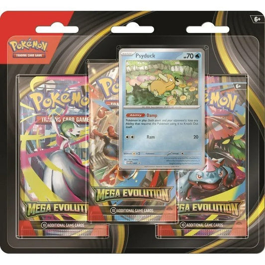 Pokemon TCG Mega Evolution 3 Pack Blister (Psyduck) (EN)
