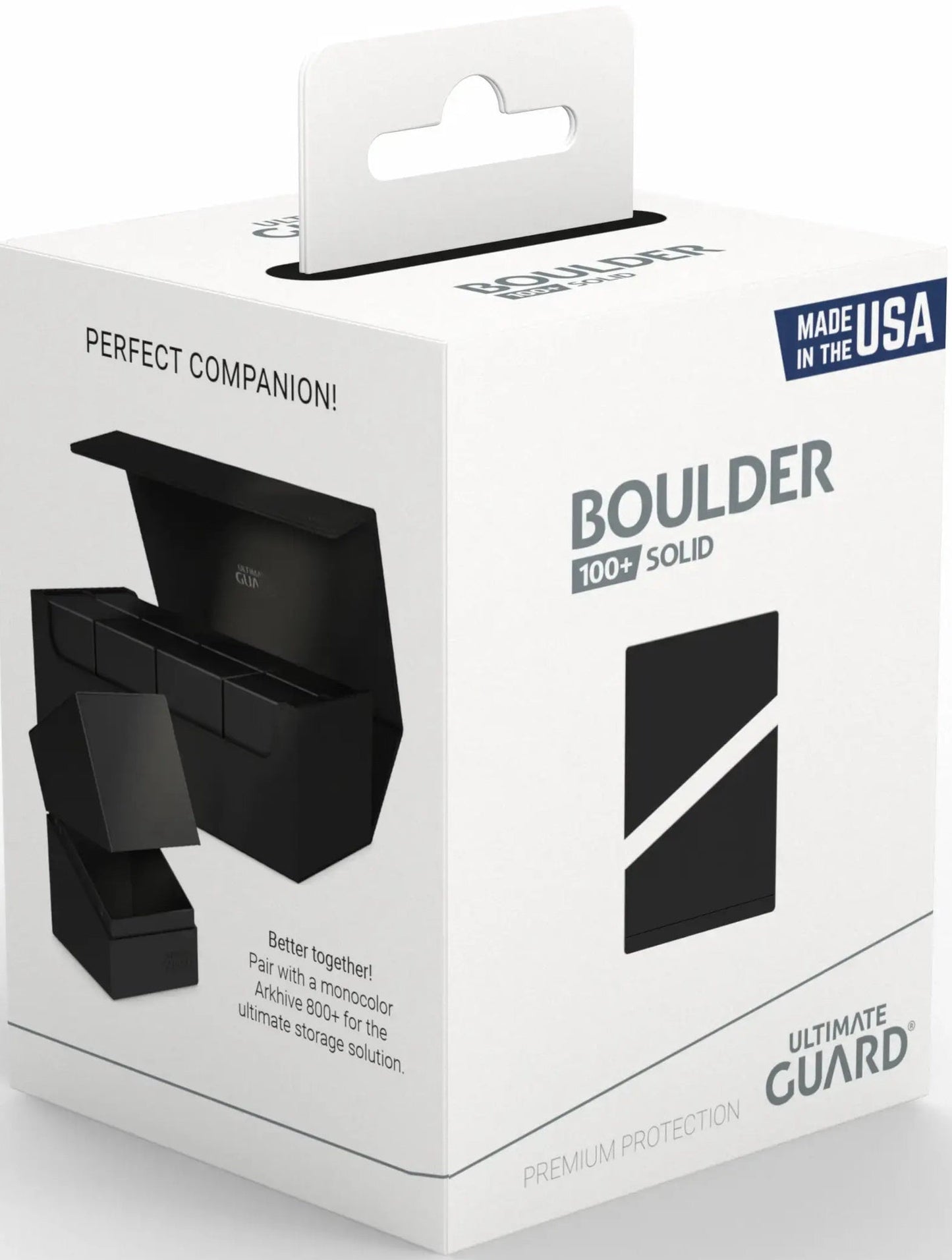 Ultimate Guard Deck Case Boulder 100+ Solid Black