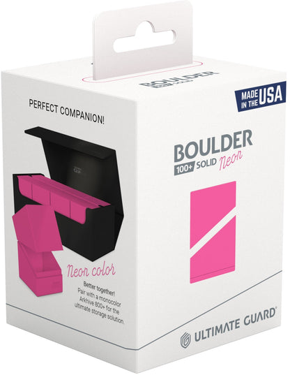 Ultimate Guard Deck Case Boulder 100+ Neon Pink