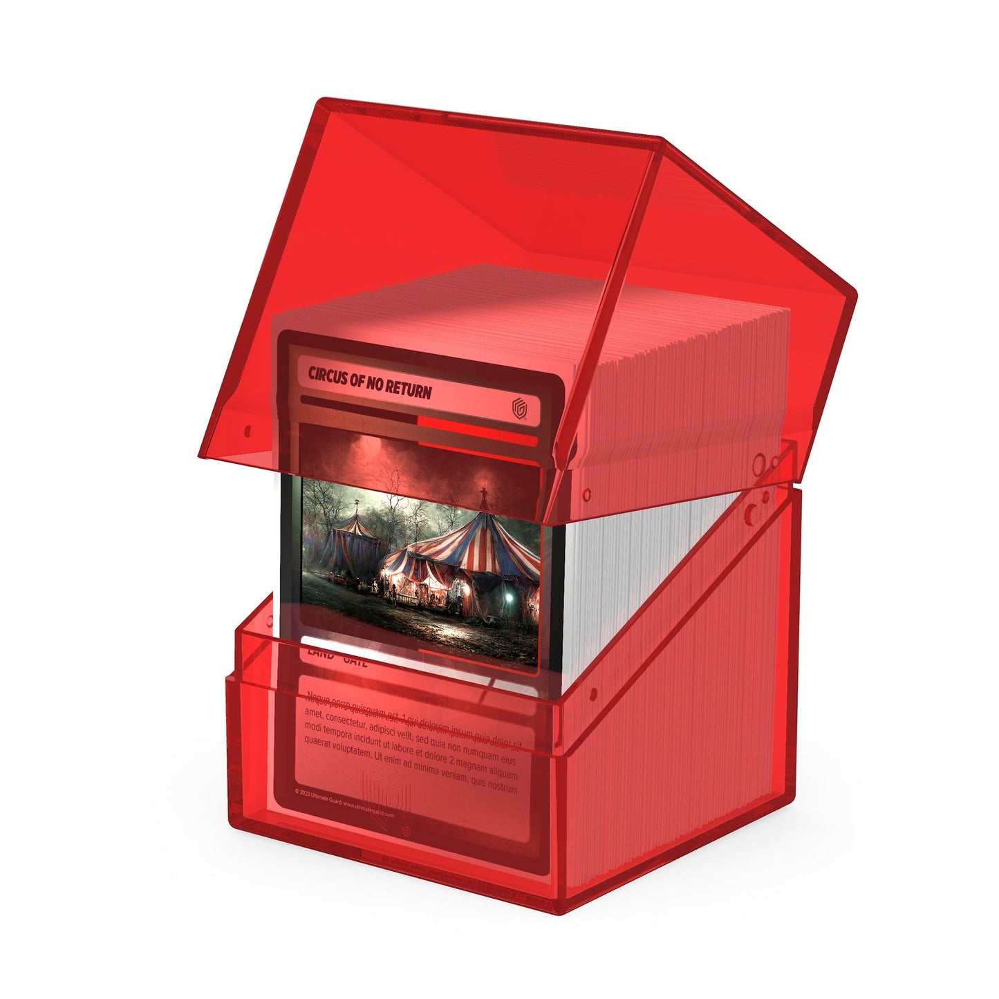 Ultimate Guard Deck Case Boulder 100+ Clear Ruby