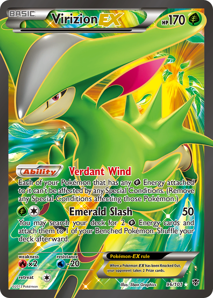 Virizion EX (96/101) [Black & White: Plasma Blast]